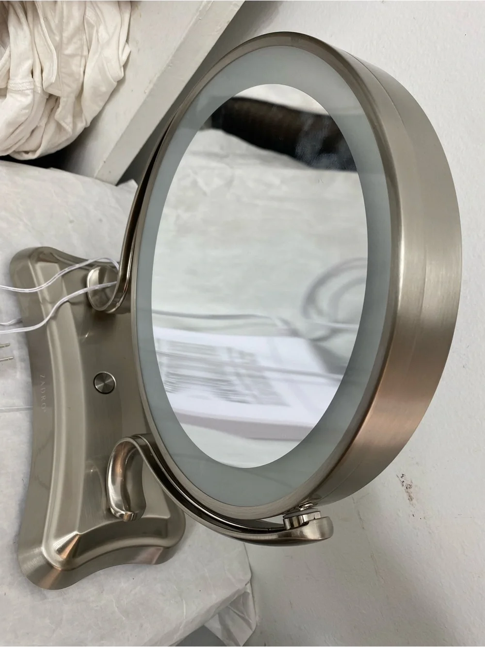 Zadro Glamour Lighted Double-Sided Vanity Makeup Mirror with 5X/ 1X Magnifier